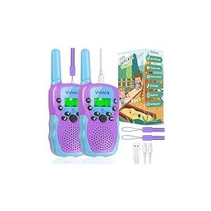 2 Pack Walkie Talkies for Kids for Boys,Camping gamesToys for 3-12 Year Old
Camouflage Rechargeable Kids 2 Way Radio,3 Miles Long Distance 22 Channels Walkie Talky for Family Outdoor Activities
