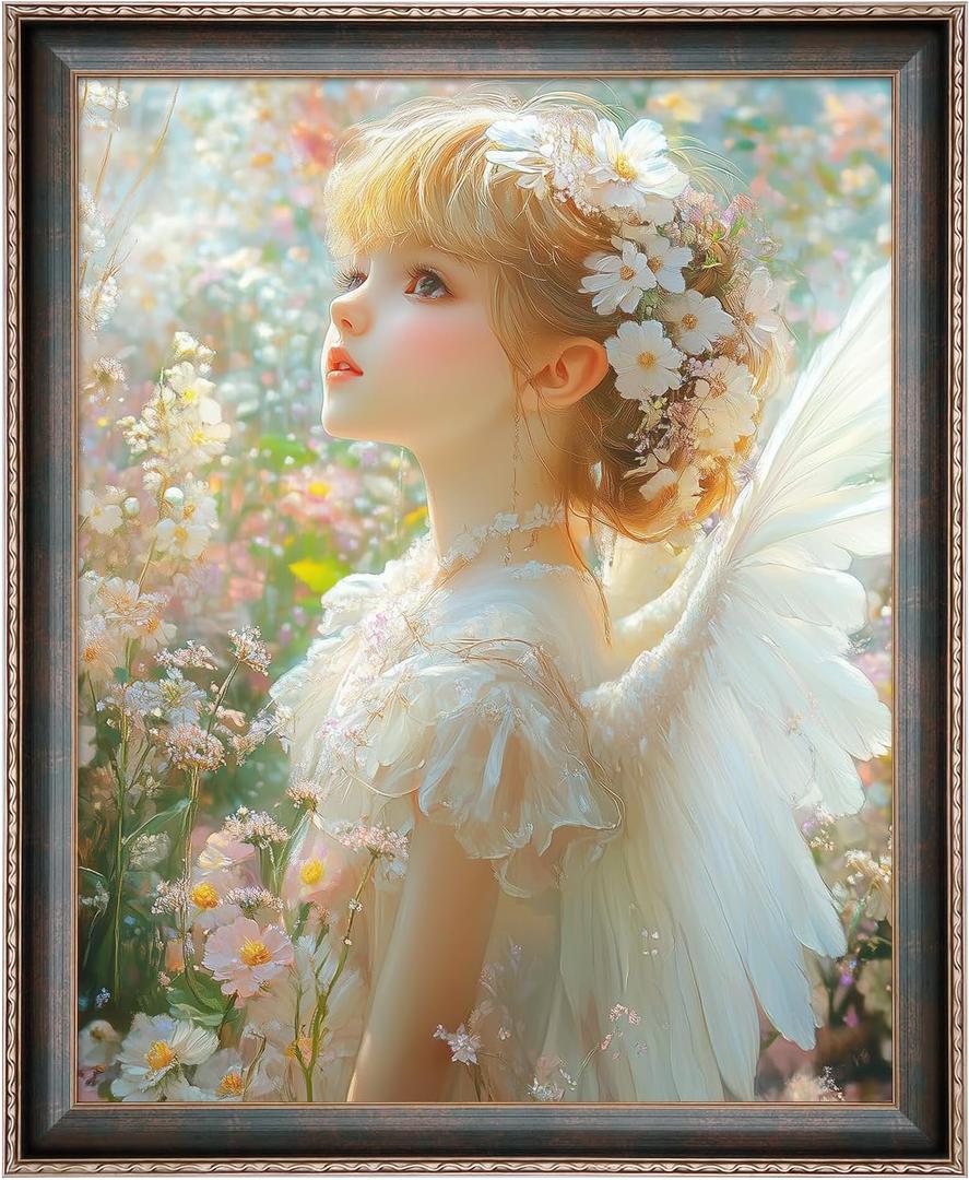 16x20 Frame Vintage Green, Ornate 20x16in Picture Frame with Floral Trim, for 16 x 20inch Gallery Photo Pic with HD Plexiglass, 1.6in Widen 0.8in Thick, Horizontal Vertical Wall Display