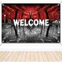 Welcome to The Other Side Backdrop, 59x39.4in Party Decor Halloween Birthday Theme Photo Props Banner for Home & Room Decoration