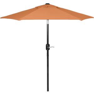6 Ft Outdoor Patio Umbrella, Easy Open/Close Crank and Push Button Tilt Adjustment - Light Terracotta Market Umbrellas
