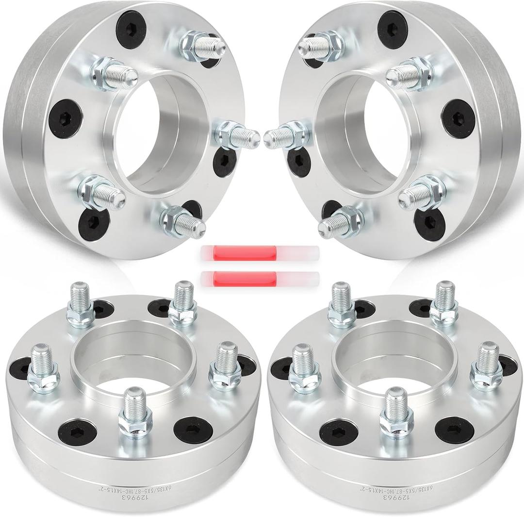 SCITOO 4Pcs 6x135 to 5x5 Wheel Adapters 2" Bore 87.1mm Studs 14x1.5 Fit for Lincoln Navigator for Ford Expedition for F-150