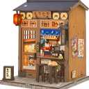 CUTEBEE Book Nook Kit - DIY Miniature House Dollhouse Kit for Adults and Teens, Booknook Tiny Japanese House Bookshelf Decor 3D Wooden Puzzle, Gifts for Family, Friends (Morita-Ya)