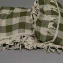 Checkered Tablecloth Rectangle Cotton Linen Gingham Table Cloth with Tassel Washable Wrinkle Free Heavy Duty Buffalo Plaid Table Cover for Dining/Party/Picnic (Green, 55" x 70" (Rectangular))