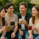 Turkish Tea Glasses  Striped Borosilicate Glass Mugs Set of 6 (200 ml / 7 oz)  Heat Resistant Glass Tea Cups  Curved Design Coffee Mugs  Dishwasher Safe