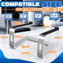 Portable Laptop Stand for Desk  Ergonomic, Sturdy Aluminium Laptop Riser for Desk with Anti-Slip Bottom, Compatible for 10-15.6 Notebook - Improved Cooling, Comfort, Productivity, and Posture