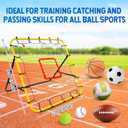 3.3Ft Rebounder Net, Multi-Sport Trainer for Soccer and Volleyball, Adjustable Angles, Easy Storage, Durable Construction, Enhances Agility, Precision, Reflexes, Solo Practice