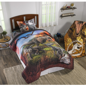 Franco Universal Jurassic World 2 'Eruption' 2pc Kids Bedding Twin/Full Comforter with Sham
