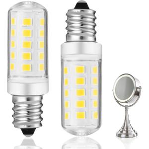 Double-Sided Mirror LED Bulb Dimmable for Conair illuminations Makeup Mirror Double Sided Illuminated Mirror Fits Jerdon Makeup Mirror Replaces, 2PCS (Warm White)