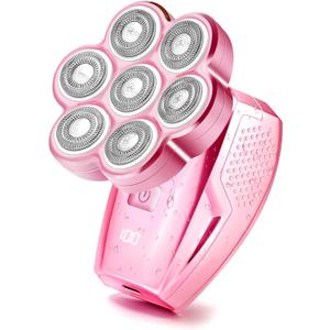 Electric Razors for Women - 120min Cordless Painless Hair Remover with 7D Floating Head - Waterproof Wet Dry Women's Electric Shaver for Legs Face Bikini Line (Pink)
