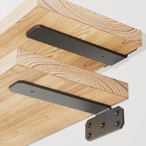 SKYSEN 4 Pack 8" Floating Shelf Bracket, Shelves Brackets, Wood Shelving Brackets Hardware - Heavy Duty - 4/6/8/10/12 inch - Real Hidden Bracket Designtzj8-4