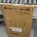 Folding TV Tray Table with Cup Holder, TV Dinner Table with Sturdy MDF Top, Eating Trays with Tablet Slot for Living Room, Bedroom, Sofa, 15 x 18.9 x 25.6 in (Black Marble, 2Pcs)