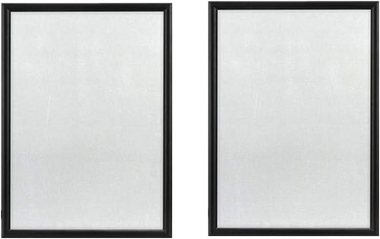 2 Pack Aluminum Snap Frame Poster/Picture Frames 8.5 x 11 Inches,Front Load Easy Open (Black)