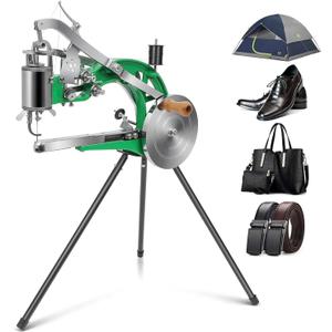 Leather Sewing Machine, Cobbler Sewing machine, Shoe Repair Manual Cobbler Stitching Mending Sewing Machine for Leather with Dual Cotton Nylon Line Canvas for Shoes Bags and Coats Belt