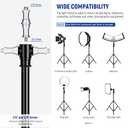 NEEWER 9.8ft/3m Air Cushioned Light Stand, Heavy Duty Metal Photography Tripod Stand with 1/4" to 3/8" Reversible Spigot, 3 Way Mounting Interface & Metal Locking Knobs, Max Load 5.5lb/2.5kg