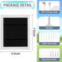 IP65 Solar Panel Outdoor for Ring Cameras (White 1P) Spotlight Cam Plus/Pro(Battery) Stick Up Cam/Pro Wireless Outdoor with 10FT/3M Long Cable Dustproof Waterproof