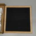 Felt Letter Board, 10x10 inches, Changeable Wooden Message Board Sign, Wood Frame, Wall Mount, with Display Stand (Black)