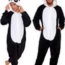 Funziez! Slim Fit Adult Onesie - Animal Costume - Plush Unisex Christmas One Piece Cosplay Suit for Women and Men, Size: X-Small