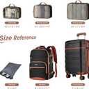 YAMTION Luggage Sets 6 Piece,Hardside 20In Suitcase with Spinner Wheels,TSA Lock,Carry On Suitcase Travel Essentials for Personal Items