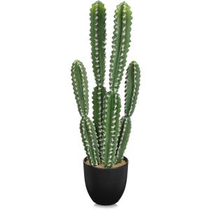 DILATATA Tall Fake Cactus Plant 27.5 inch Large Artificial Cactus Tree 'Candelabra Cactus' Faux Cactus Desert Plants Big Fake Cacti for Home Garden Office Decor (Pilosocereus Robinii)