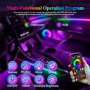 Interior Car LED Strip Lights, Acrylic LED Lights for Car with Dynamic Dreamcolor Chasing, Ambient Lighting Kits Music Sync Wireless APP and RF Remote Control (8 in 1)