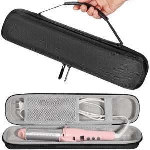 Travel Case for Hair Straightener Bag Hot Tools Curling Iron Travel Straightener Case Electric Hot Comb Flat Iron Hair Straight Styler (Only Case, Black)