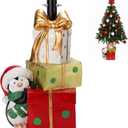 BUTILIVEEN Christmas Tree Stand Base for Artificial Trees, Penguin Statue with Decorative Gift Box Design - Tree Stand and Collar Alternative for Holiday Display