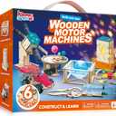 Klever Kits Science Building Toys 6 Projects- Make Your Wooden Motor Machines- Learning Crafts and STEM Activities for Kids Aged 8 9 10 + DIY Race Car & Star Nightlights