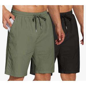 COOFANDY Men's Summer Beach Shorts Lightweight Elastic Waist Drawstring Casual Shorts with Pocket Size Medium