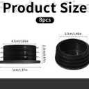 8 PCS 50mm (2 Inch) Round Plastic Plugs, Black Tubing End Cap Glide Insert Furniture Finishing-Plug for Round Metal Tube, Post Chairs Furniture
