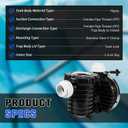 17307-0110S Pool Pump Tank Body Assembly Kit Compatible with Pentair Sta-Rite IntelliPro, Max-E-Pro Series, Includes V-Clamp, Seal Plate Kit & 2-Inch Union, Pool And Spa Inground Pump