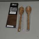2PCS Wooden Spoons for Cooking, Natural Acacia Wood Cooking Spoons, Large Serving Spoons for Nonstick Cookware, Heat Resistant Durable Wooden Kitchen Utensils for Mixing Salad, Serving and Stirring