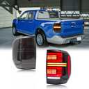 LED Tail Lights Assembly for Ford Maverick 2022-2025 Pickup, Smoked Lens Rear Lamps for Maverick with Animation DRL Sequential Indicator, Plug & Play