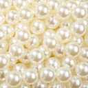 20mm White Pearl Beads 180pcs Chunk Bubblegum Bead Acrylic Pen Ball Beads for Pen Bag Jewelry Making Necklace Bracelets (White Pearl)