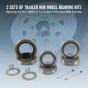 Trailer Axle Bearing Kit L68149/L68111 L44649/L44610 Grease Seal 171255TB 10-19 I.D. 1.719'' for #84 Spindle 3500 LB Trailer Axles (Set of 2)