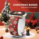 2 x Getino Sport Band Compatible with Fitbit Versa 4 Bands/Versa 3 Bands & Fitbit Sense Bands/Sense 2 Bands for Women Men, Soft Replacement Strap Accessories for Fitbit Sense/Sense 2/Versa 4/Versa 3 Watch (Large, Z-Red Plaid & Snowflake)