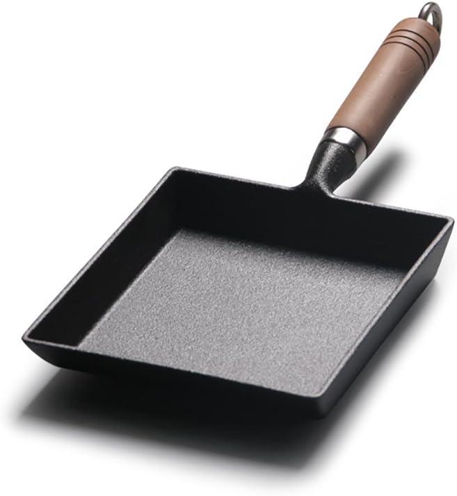 Tamagoyaki Japanese Omelette Pre-Seasoned Mini Skillets Wooden Handle 97 Inch