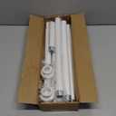 Shower Curtain Rod, 1" Diameter Heavy Duty Tension Shower Rod, Non Slip Adjustable 28-102 inch No Drilling Shower Curtain Rods Spring Tension For Bathroom, Shower Stall, No Rust, White