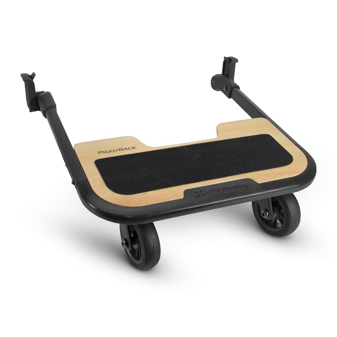 UPPAbaby Piggyback Ride-Along Board for Cruz Stroller Models 2015-2019 - Quick Attachment for Children to Stand + Stroll - 55 lbs. Weight Capacity,Black/Brown
