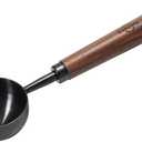 Vintage Coffee Measuring Spoon - 304 Stainless Steel,Coffee Scoop, 10g Capacity, Walnut Handle - Perfect for Coffee, Tea, and More (Gunmetal)