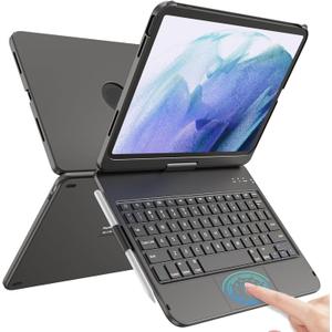 TQQ Touch iPad 10th Generation Case with Keyboard (10.9", 2022) & iPad (A16) 11th Gen (11", 2025) - 360 Rotatable, Thin & Light, Multi-Touch Trackpad Compatible with 10.9 inch 10th Gen (Black)