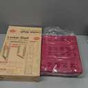Locker Organizer Shelf Adjustable Width and Height, Ideal Locker for School, Office, and Gym Lockers (Magenta 2 Pack)