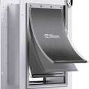 3-Flap Pet Door for Wall Dog Door for Wall Exterior, Large Doggie Door, All-Metal Frame, Metal Closing Panel and Telescoping Tunnel, Pets Up to100 Lb (Large Size)