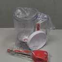 Waffles Batter Dispenser n Waffle Tongs Combo Set,Get Perfectly Fluffy Waffles Every Time! Batter Measuring Separator for Pancakes, Cupcake, Muffin Quick Filling Cookie Batter (White)