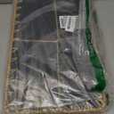 Set of 3 Rectangle Rattan Trays for Decor, Wicker Serving Tray Boho, Hand-Woven from Natural Rattan with Mother of Pearl Inlay, Vintage Woven Decorative Table Trays for Kitchen Counter, Dining Table (Bohemian)