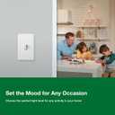 Lutron Ariadni/Toggler LED+ Dimmer Light Switch for Dimmable LED, Halogen and Incandescent Dimmer Switch, 150W, Single-Pole/3-Way, AYCL-153P-WH, White