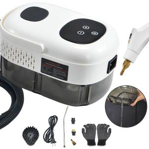 Handheld Steam Cleaner, Steam Shot Cleaner, 2500W High Heat Steamer for Bed Bugs, High Temperature Steamer for Car Detailing, Grout Steam Cleaner for Couch, Windows, Kitchen, Bathroom, Home (White)