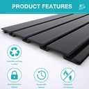 NeatiEase Slatwall Panel Wall Storage Systems, 2 x 4ft Slat Wall Paneling Garage Wall Organizer, Heavy Duty Wall Mounted PVC Wall Rack (Black)