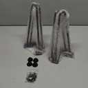 Genius Iron Hairpin Furniture Legs 10 inch, 3/8" Solid Metal Steel Firm Welding Home DIY for Couch Dresser Cabinet Shelf TV Stand with Rubber Floor Protectors, Black, 4 PCS