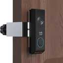 Anti-Theft Door Mount for eufy Video Doorbell E340 Metal Mount Made of High-Hardness Stainless Steel,No Drill,Not Block Doorbell Sensor-Silver