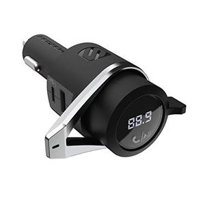 Scosche BTFMPD3SR FM Bluetooth Radio Transmitter for Car, Hands-Free Kit with Dual USB Charging Ports, 12W USB-A + 20W Fast Type-C Car Charger, Wireless Adapter for Calls, Siri and Google Assistant
